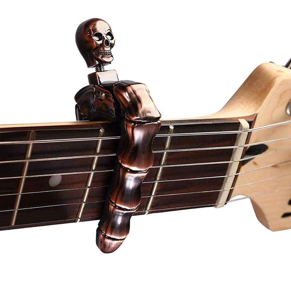 Musical Instrument Banjo - Gitarren-Capo Totenkopf-Capo für Akustik- und E-Gitarre,