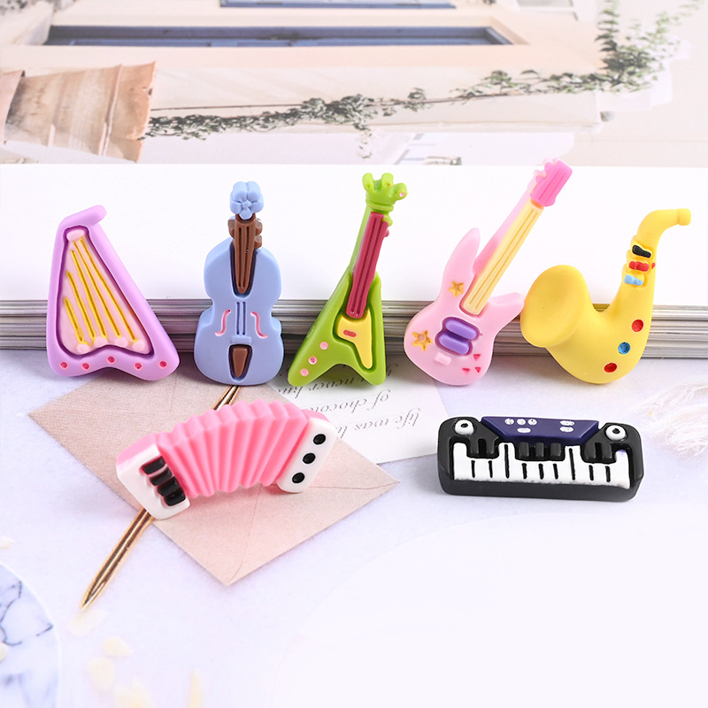 Musical Instrument Manufacturers - 10 Stück Cartoon Kawaii Harz Mini