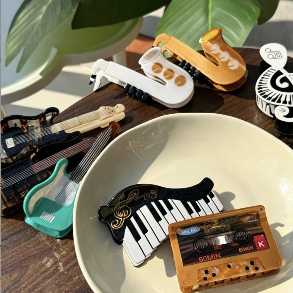 Musical Instrument Videos - Neue Haarklammer aus Acetat, große Haarklammer