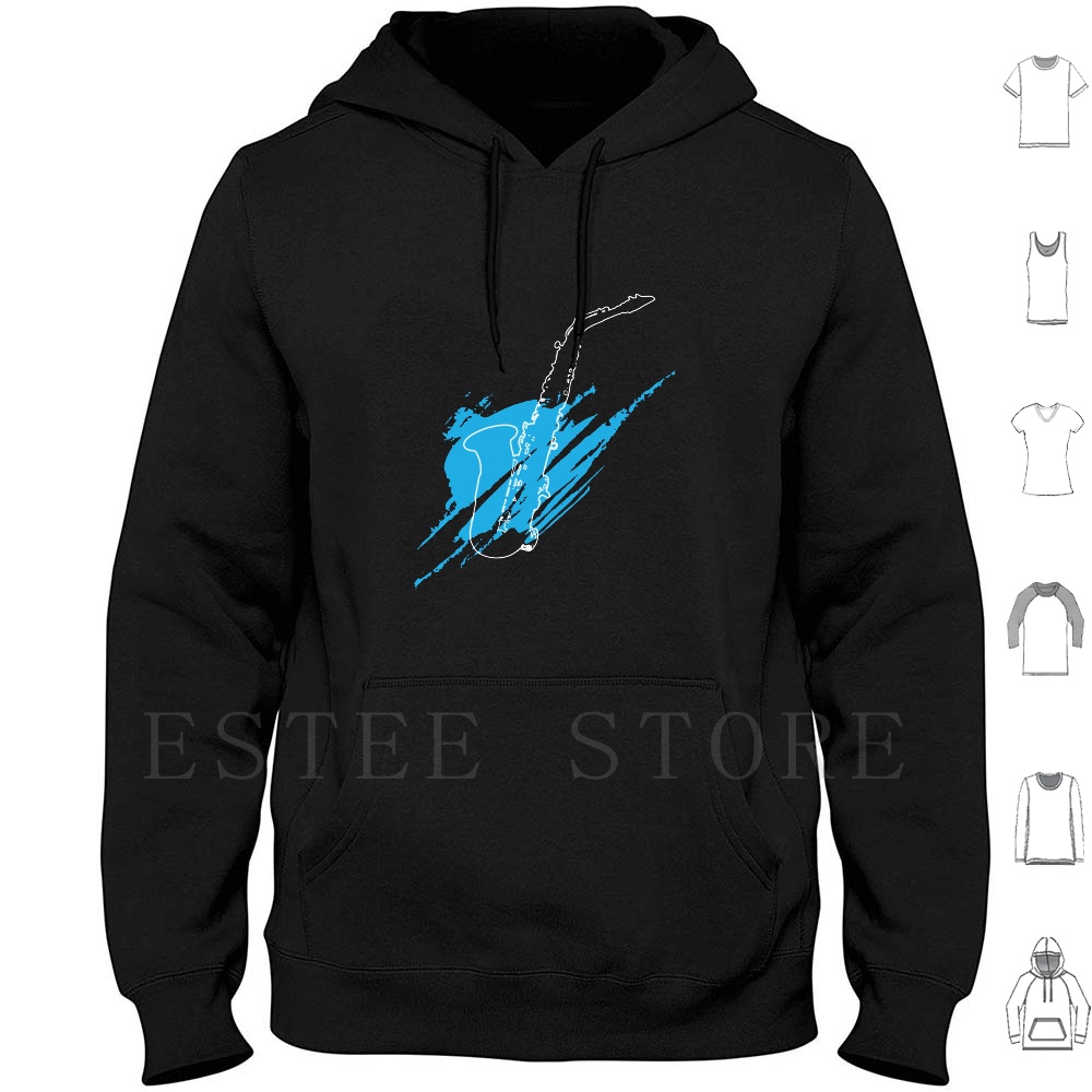Song With Musical Instrument - Silhouette des Saxophon Hoodies Saxophon Musik