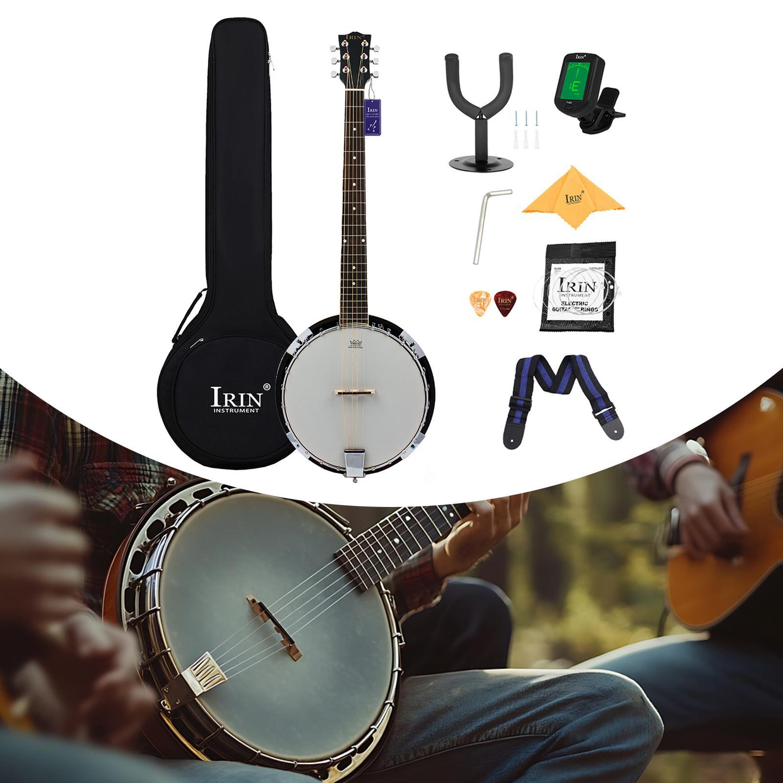 Musical Instrument Banjo - 92,5 cm Banjo mit Tragetasche, Zusatzsaiten,