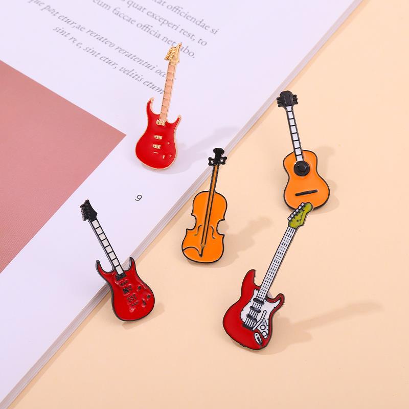 Musical Instrument Symbols - Pins Benutzerdefinierte Bassgitarre Broschen Musikinstrument Anstecknadeln