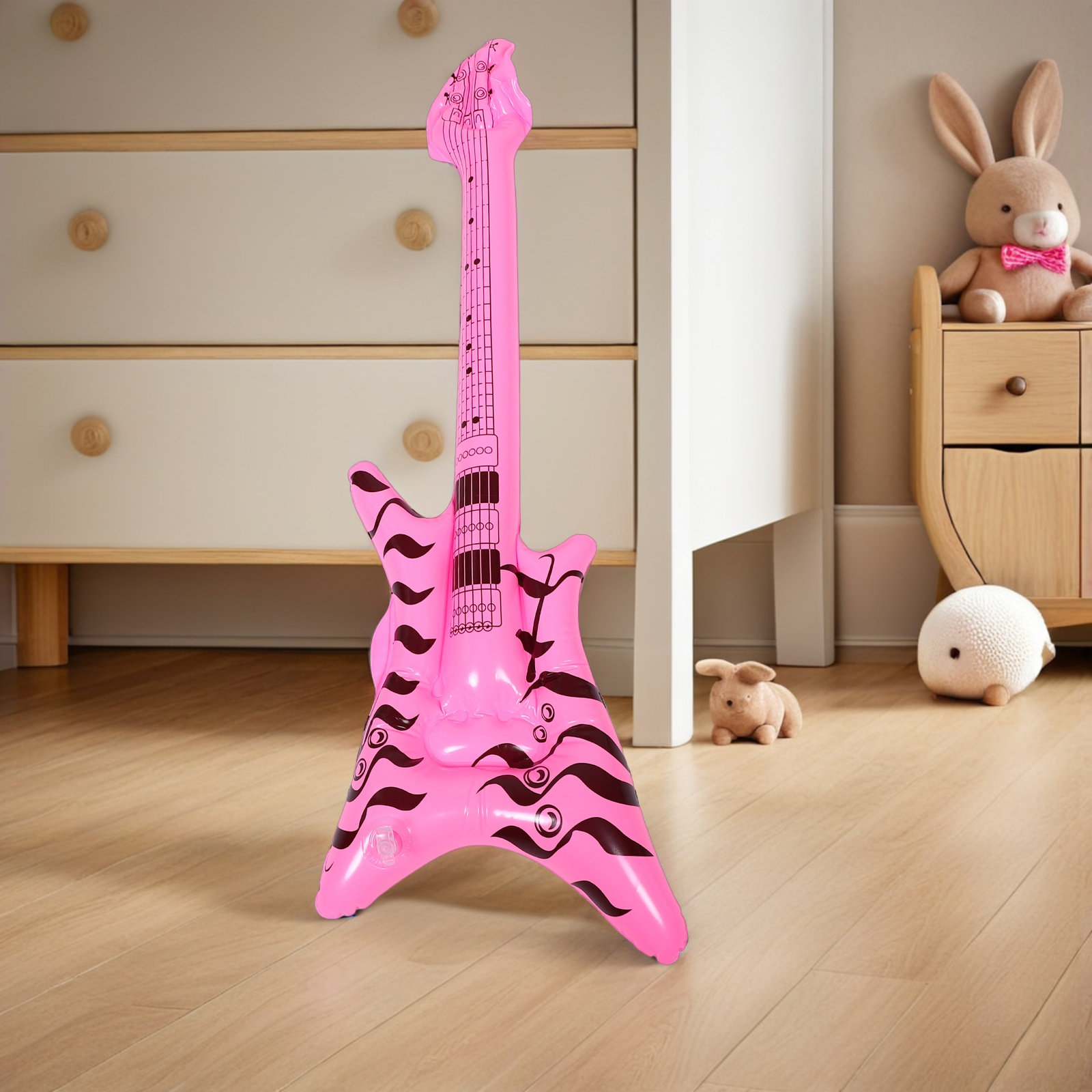 Musical Instrument Blow - Aufblasbare Rock-and-Roll-Gitarre im Retro-Stil der 80er