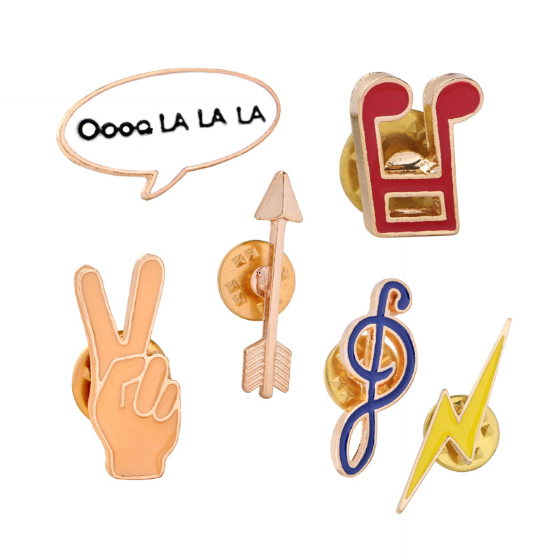 Musical Instrument Symbols - Vintage-Musiksymbole, Gesten, Metall-Emaille-Abzeichen, Broschen, Revers, Kleidung,