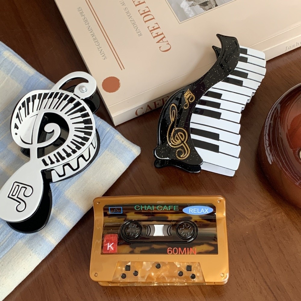 Musical Instrument Videos - Neue Haarklammer aus Acetat, große Haarklammer