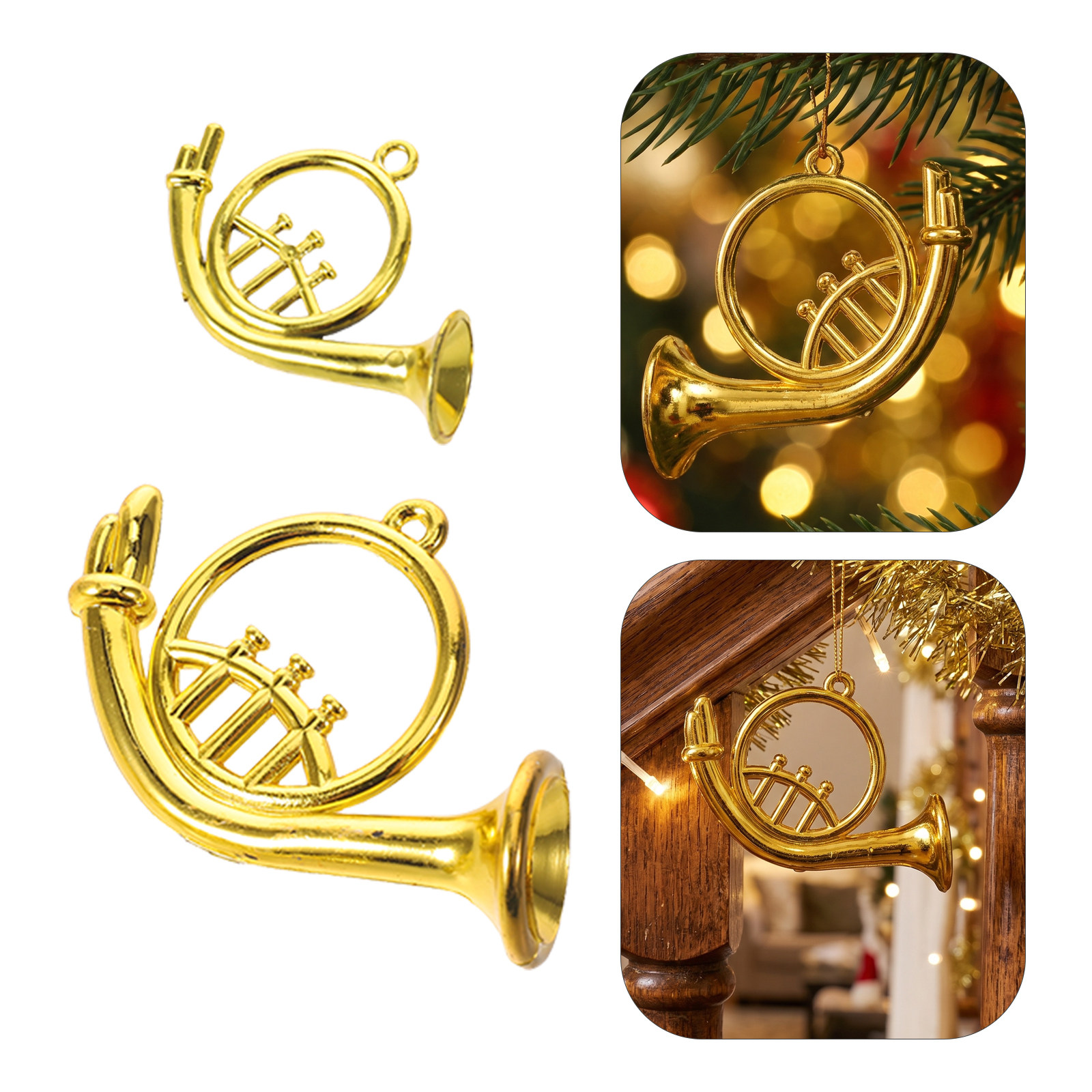 Musical Instrument Xmas Ornaments - 20 Stück Plastik-Mini-Musikinstrument-Ornamente Weihnachtsbaum-Hängedekorationen Feiertagsparty Musik