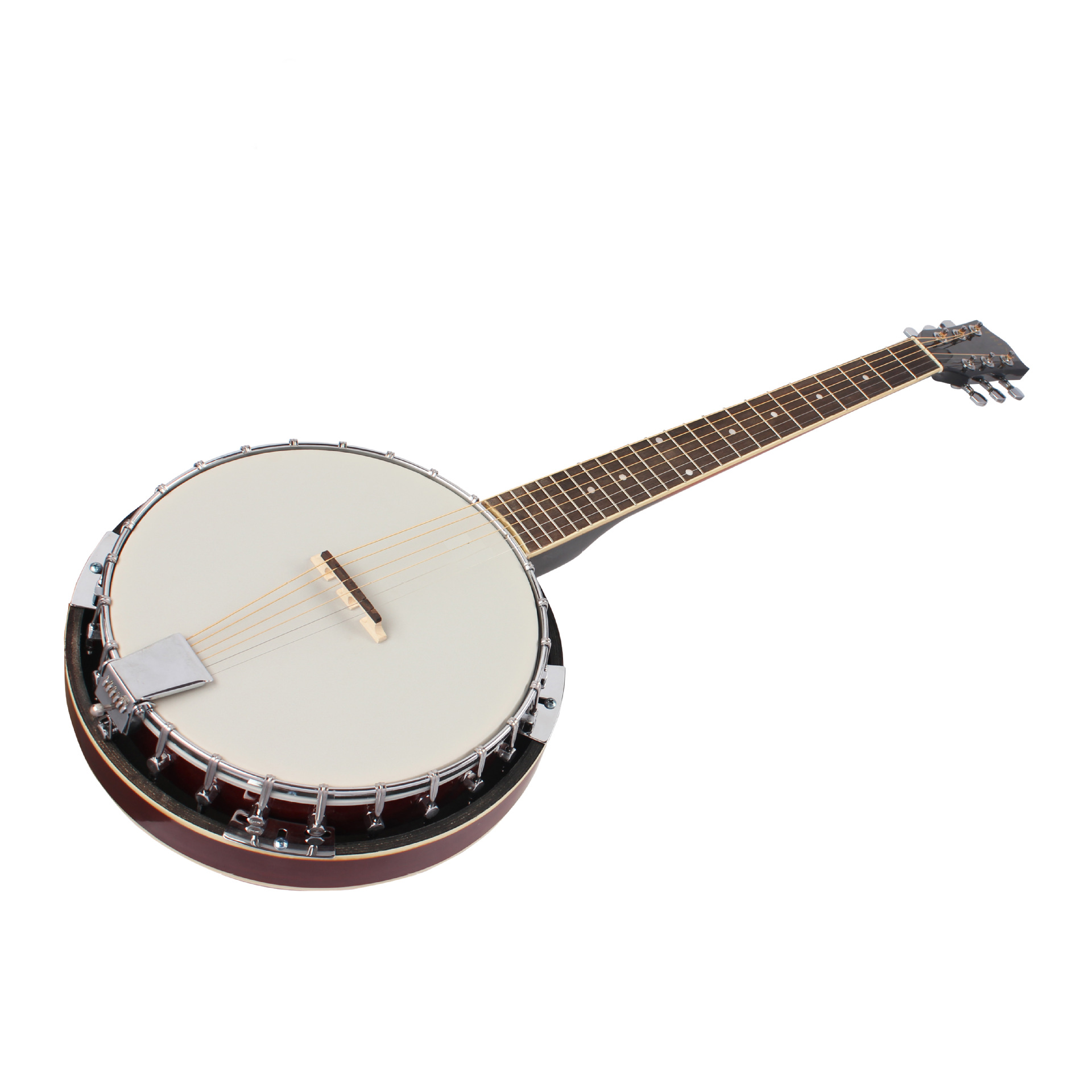 Musical Instrument Banjo - 6-saitiges Banjo aus Naturholz, Shabili, Spotted
