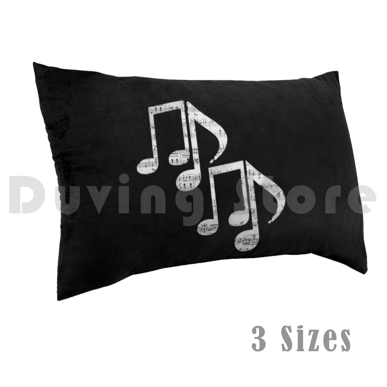 Song With Musical Instrument - Kissenbezug mit Musiknoten, bedruckt, 50 x