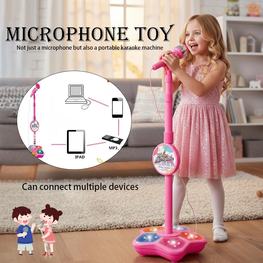 Song With Musical Instrument - Kindermikrofon mit Ständer, Karaoke-Song, Musikinstrument, Spielzeug,