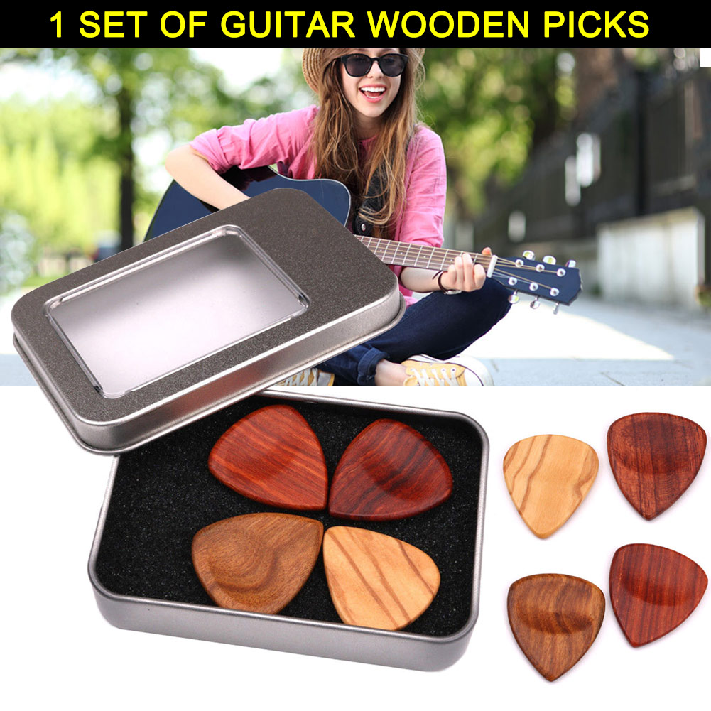 Musical Instrument Banjo - Gitarren-Holzplektrum-Set, Gitarren-Plektren aus massivem Holz, 1