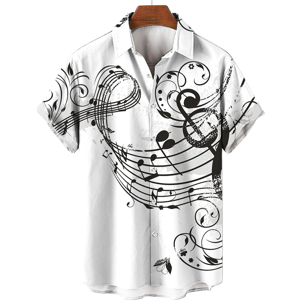 Neues Herrenhemd 2026 Sommer M – Musical Instrument Symbols Bewertung und Preis