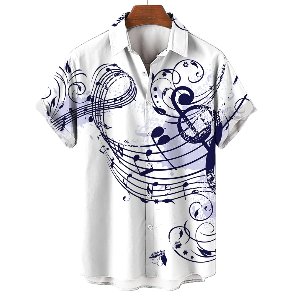 Neues Herrenhemd 2026 Sommer M – Musical Instrument Symbols Bewertung und Preis