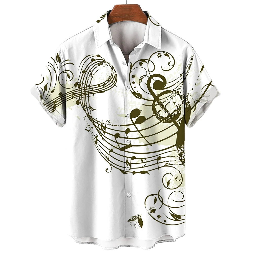 Neues Herrenhemd 2026 Sommer M – Musical Instrument Symbols Bewertung und Preis
