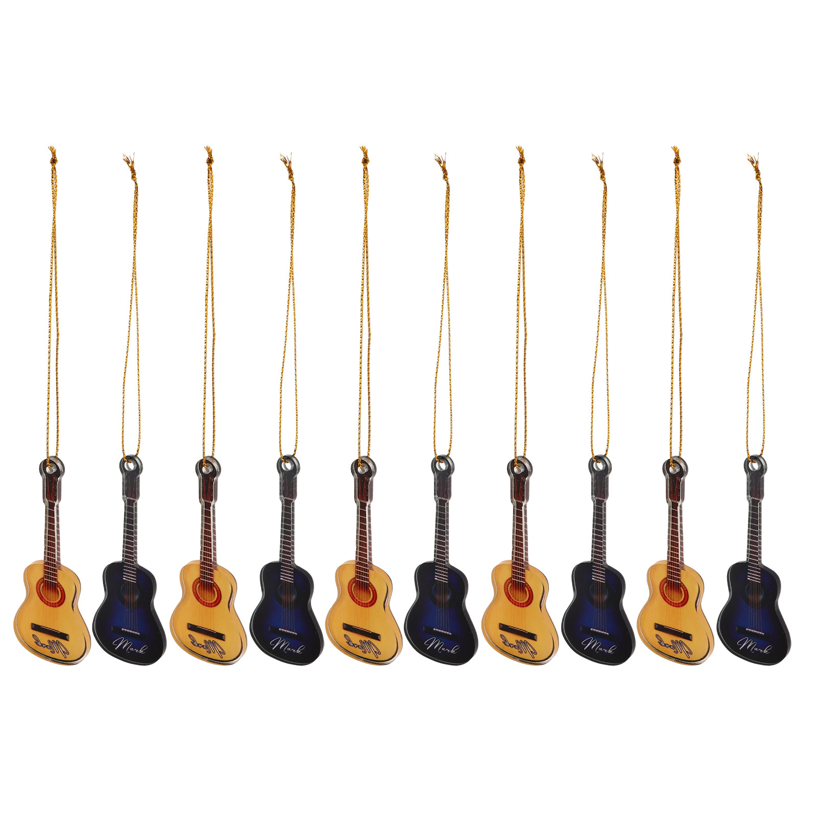 10 Stück Weihnachts-Gitarren-H – Musical Instrument Xmas Ornaments Bewertung und Preis