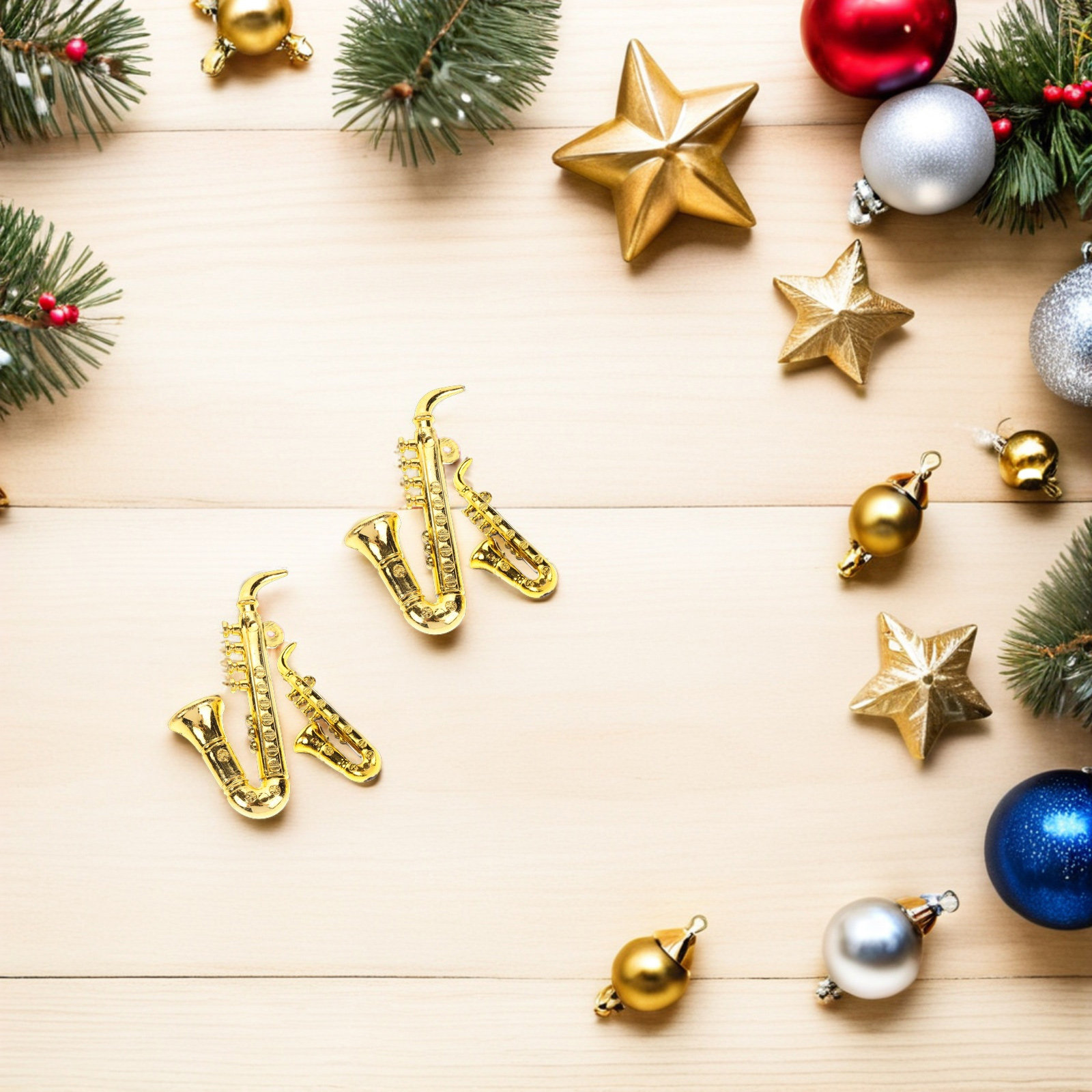 40 Stück Plastik-Saxophon-Weih – Musical Instrument Xmas Ornaments Bewertung und Preis