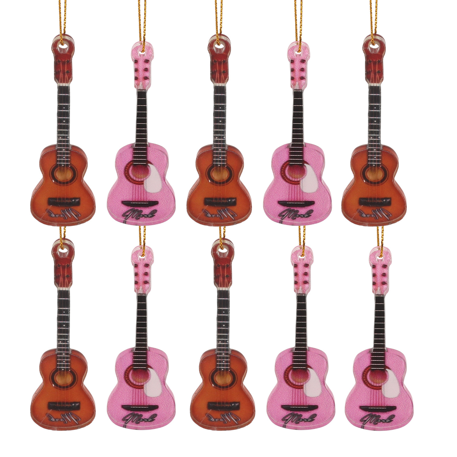 10 Stück Weihnachts-Gitarren-H – Musical Instrument Xmas Ornaments Bewertung und Preis