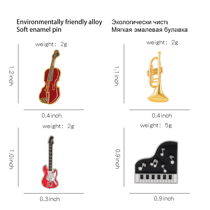 Konzert Emaille Pin Klavier Vi – Musical Instrument Symbols Bewertung und Preis