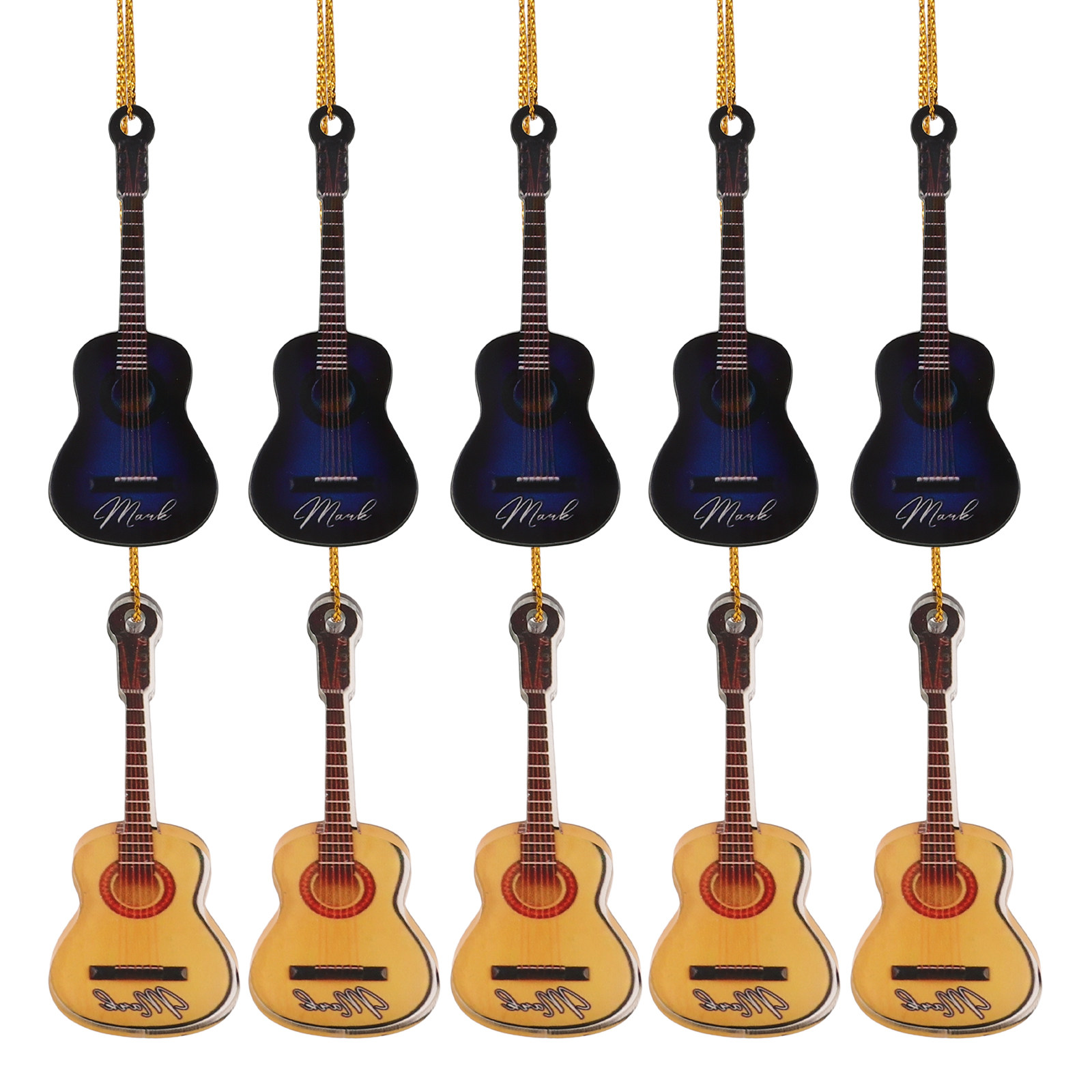 10 Stück Weihnachts-Mini-Gitar – Musical Instrument Xmas Ornaments Bewertung und Preis