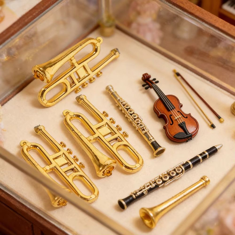 5/18 Stück Zufällige Mini Gold – Musical Instrument Xmas Ornaments Bewertung und Preis